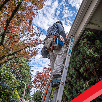 Roadrunner General Construction Cleaning Gutters in The Puget Sound