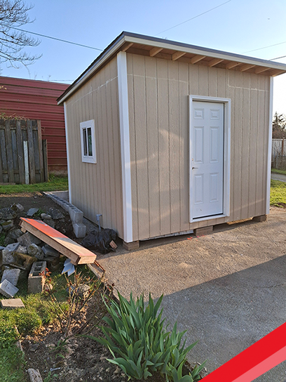 Final Finished Wood Shed Construction in Seattle