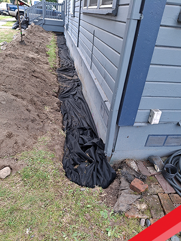 French drainage system installation in Kent