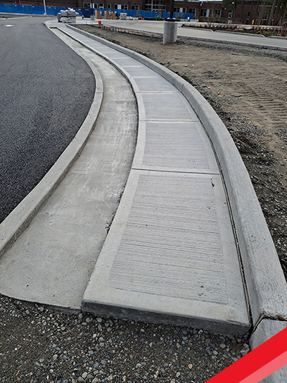 New Concrete Sidewalk and Curve Work