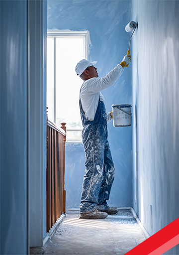 Painting walls in a house in Bellevue