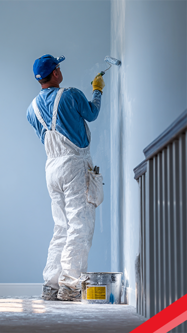 Painting walls in a house in Bellevue